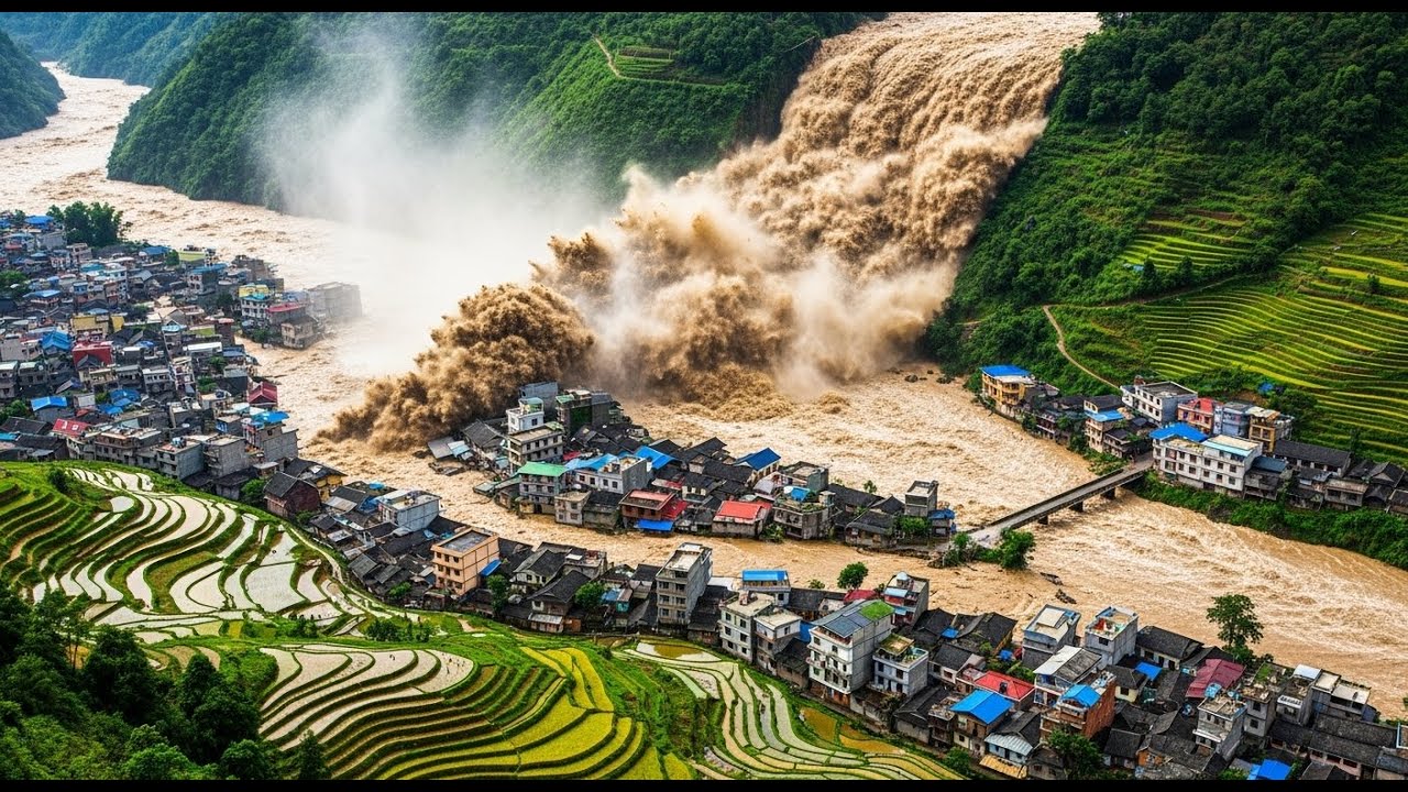 CHINA DISASTER Mega Tsunami Swallows Shanghai Skyscrapers Fall /Short Film