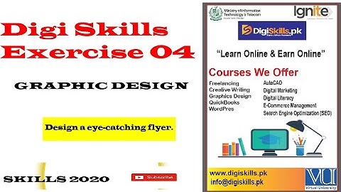Graphic Design|Exercise 04|Digiskills|Flyer|Skills2020