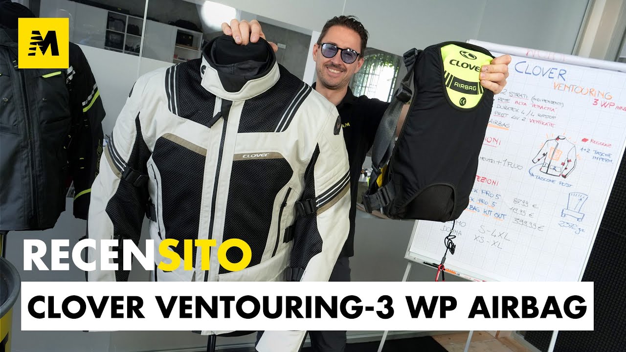 Clover Ventouring 3 WP Airbag [English sub.]. Giacca due strati super  ventilata - YouTube