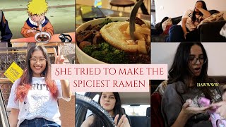 She tried making the spiciest Ramen after watching Naruto 😱 Ranchi Vlog