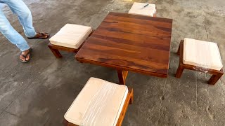 Wood Coffee Table Unboxing | I got Rs 5000 Discount | Japanese Style Dining Table Set | Amazon