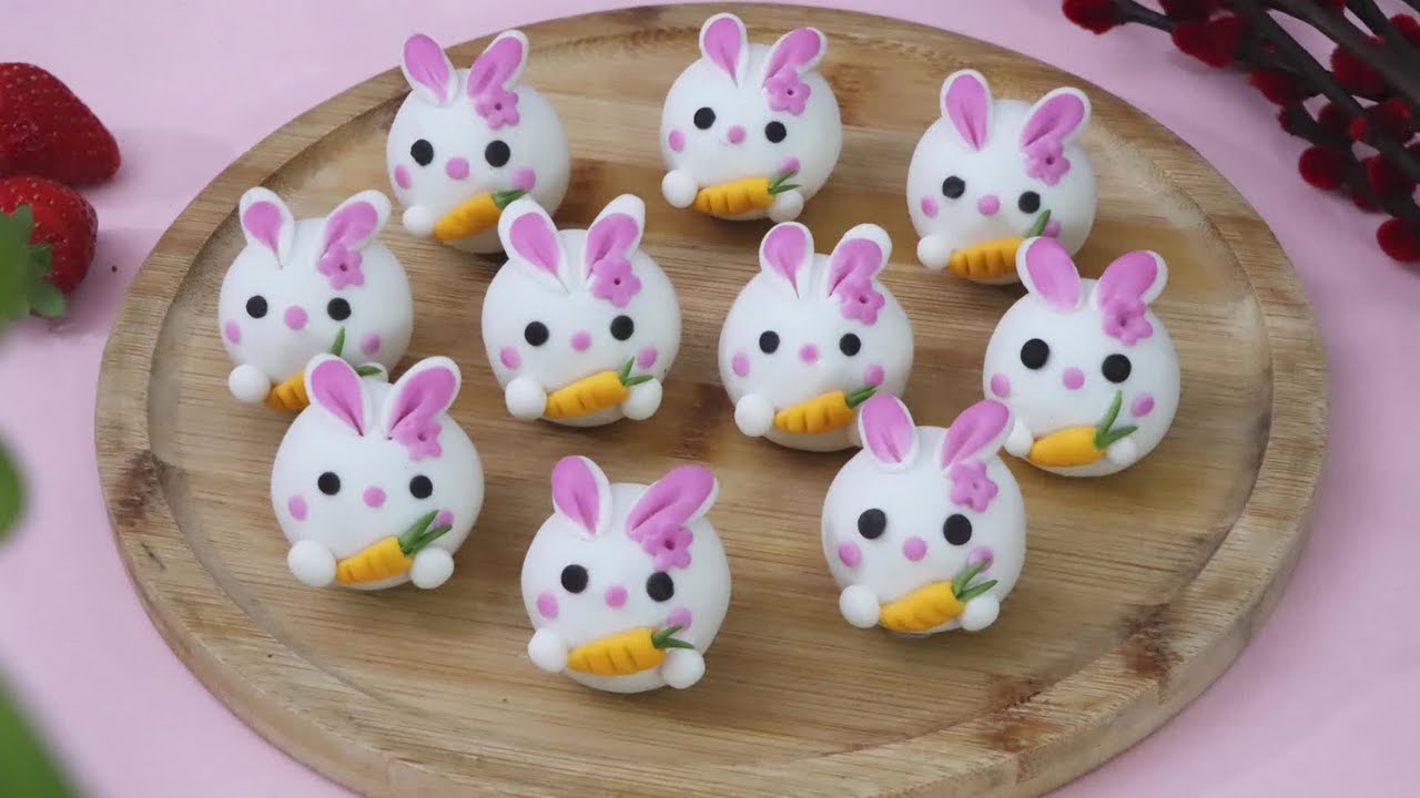 卡通兔兔汤圆制作全过程，不脏皮不开裂，软糯香甜，孩子超喜欢 美食