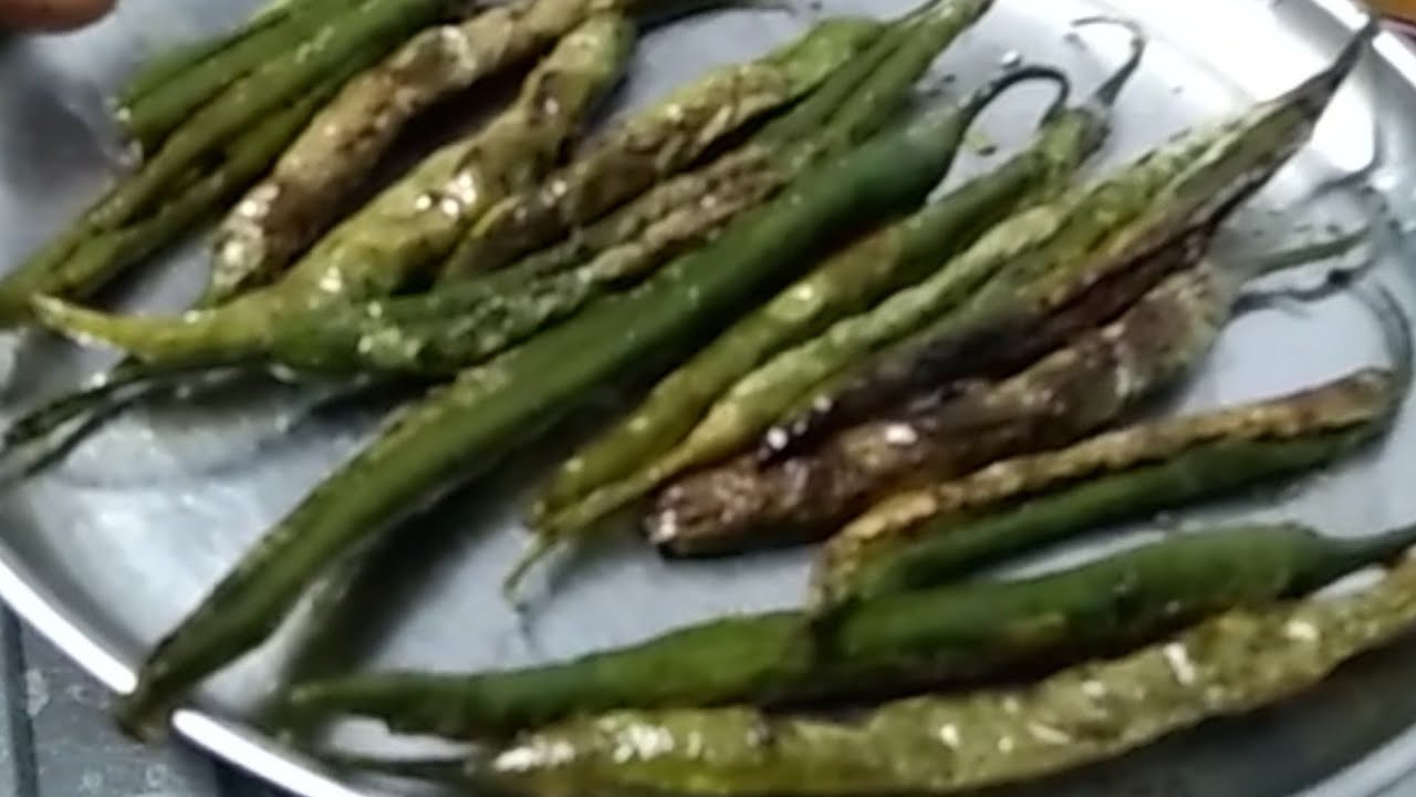 Green Chilli Fry Recipe Mirchi Recipe Bharwa Mirchi Recipe Samreen