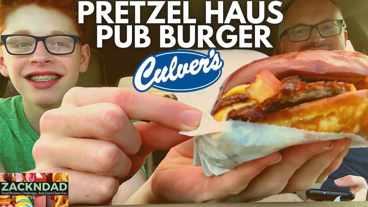 Culver's® Pretzel Haus Pub Burger. BEST BURGER EVER?!?!?! ZacknDad