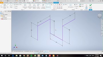 Lệnh line trong Sketch 3d - INVENTOR 2020
