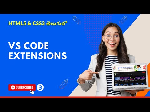 HTML5 & CSS3 Course[4K] - 3 | Visual Studio Code Extensions | In Telugu | For Web Development