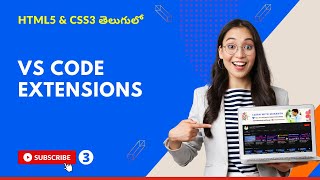 HTML5 & CSS3 Course[4K] - 3 | Visual Studio Code Extensions | తెలుగులో | For Web Development