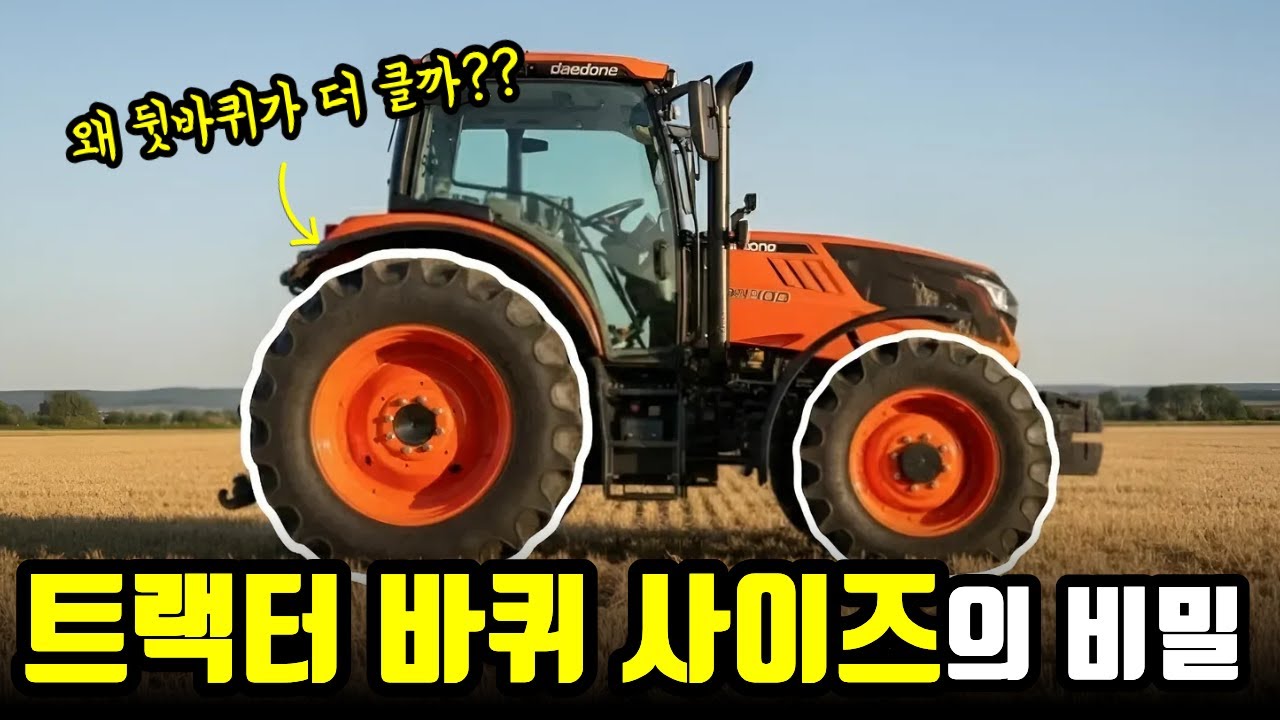 왜 트랙터 뒷바퀴만 비정상적으로 클까? 트랙터 설계에 숨겨진 이유 [트랙터 스토리]