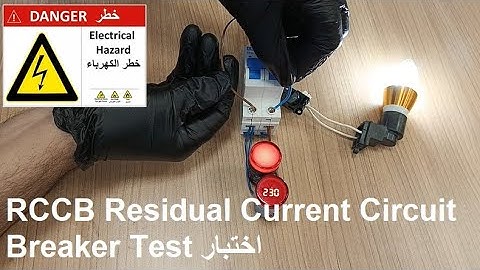RCCB Residual Current Circuit Breaker Test اختبار आरसीसीबी अवशिष्ट धारा सर्किट ब्रेकर परीक्षण