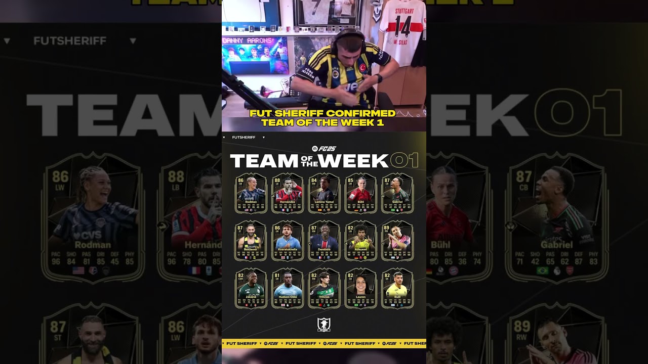 LEAKED…The official Team of the Week 1 in FC25 🤑😜