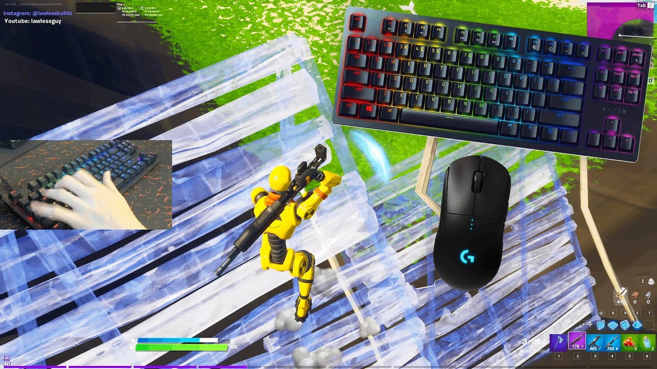 Razer Huntsman TE (Linear Optical Switch) ZoneWars Gameplay + Keyboard & Mouse Sounds ASMR 😍