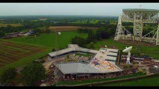 Aerial view of SKA HQ construction works at Jodrell Bank