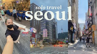 KOREA SOLO TRAVEL 🇰🇷 first time flying alone to seoul | EP1 solo travel vlog