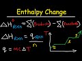 Enthalpy change of reaction  formation  thermochemistry  calorimetry practice problems