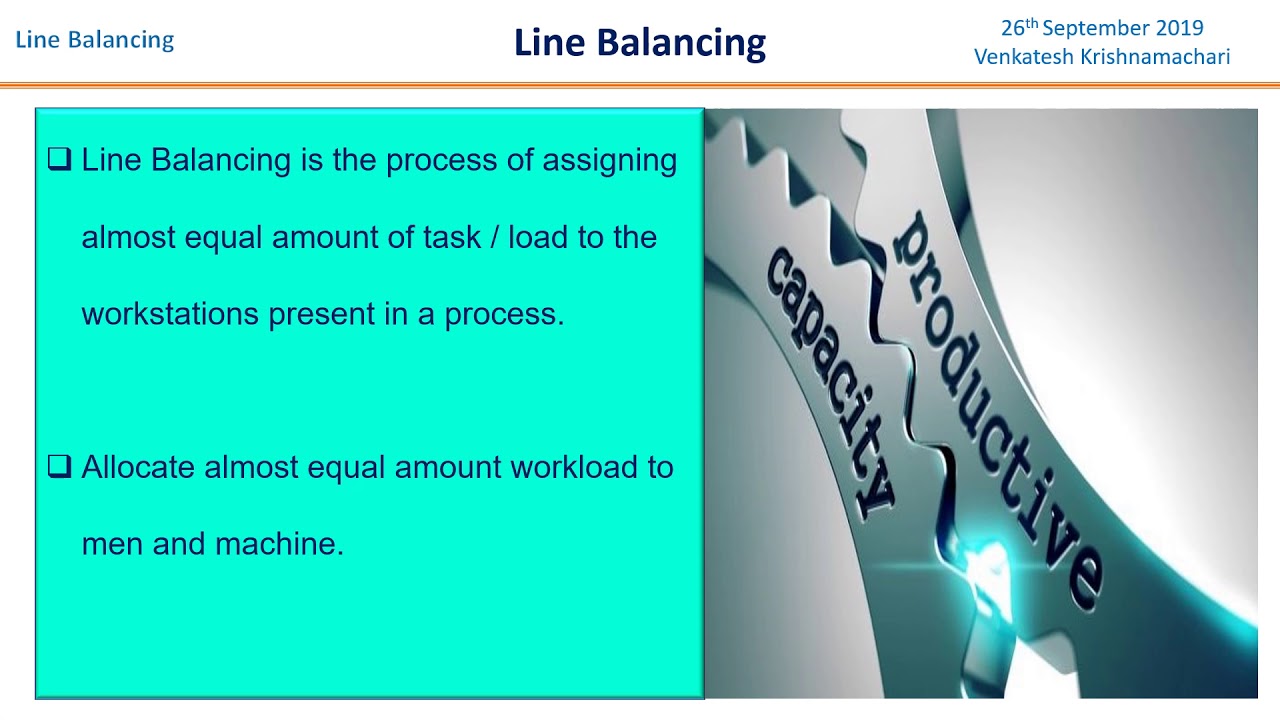 Manufacturing Line Balancing YouTube