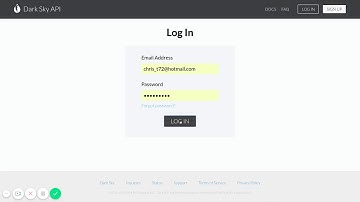 Setting Up Weather Data API (Dark Sky)