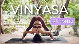 35 Min Dynamic Vinyasa | Fluid Yoga Flow for Full Body Strength & Deep Hip Opening - Intermediate