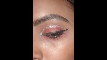 glossy pink eye makeup 💄 tutorial #eyemakeup #eyemakeuptutorial #shortsfeed #shortvideo #viralvideo