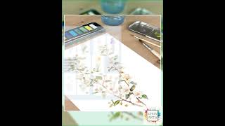 12 Birthday flower outline drawings, templates, PDF Digital Download for watercolor painting or c...