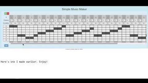CS50x 2018 - Final Project - Simple Music Maker