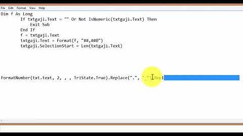 Tutorial Cara Membuat Format Currency Di VB Net