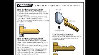 Carbine Trun Snib Setup & Key Cutting CKT-LKW-SC