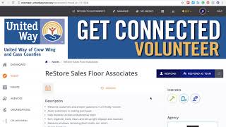 Get Connected: Signing up for volunteer needs