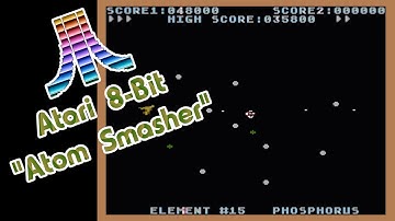 Atari 8-Bit Game Play, Atom Smasher