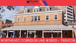 NJ Transit Train 3893 to Trenton Boarding Call Announcements at New Brunswick Station