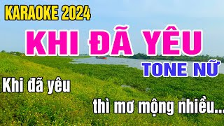 Khi Đã Yêu Karaoke Tone Nữ Nhạc Sống gia huy beat