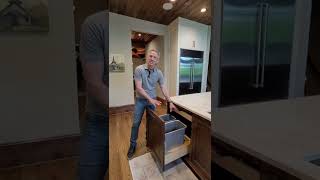 Maximize space in your kitchen with a trash pullout and extra storage!