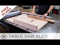 Simple Table Saw Sled with FREE Plans | DIY Woodworking