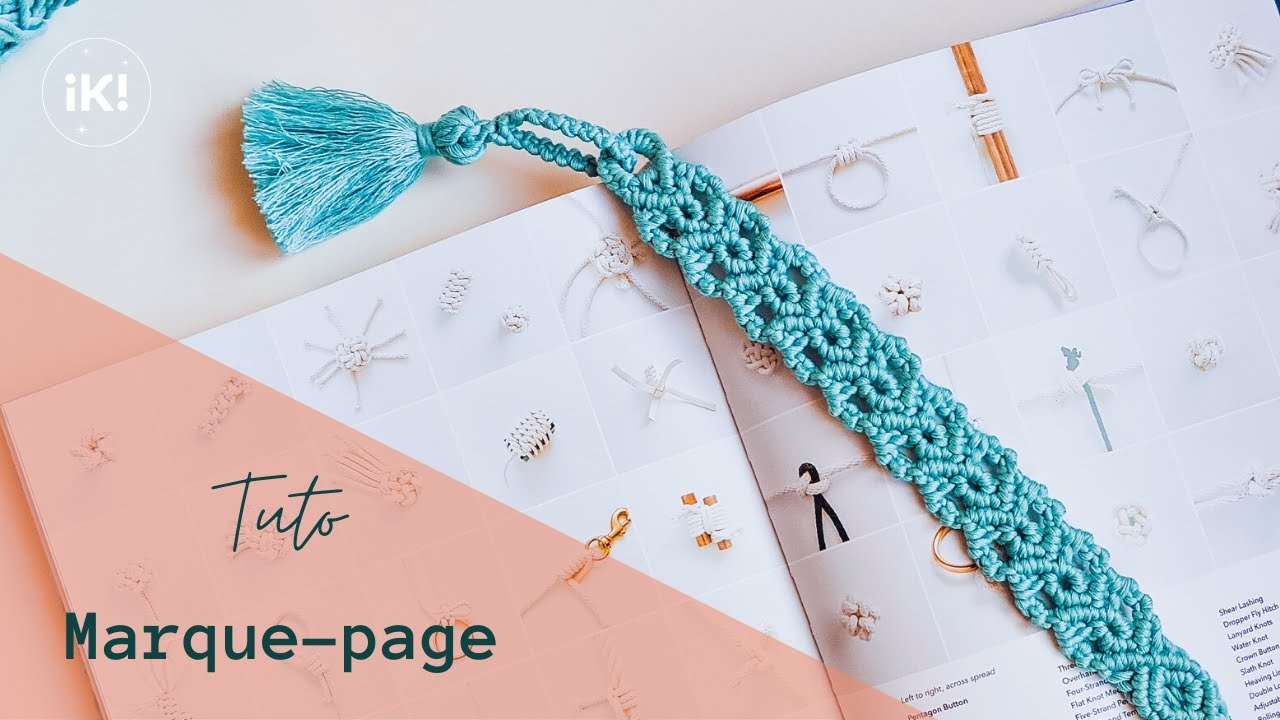 Tuto Marque-page en macramé débutant | IKI.Lineart