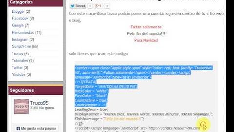 TUTORIAL: ¿Como poner una cuenta regresiva en mi Web?