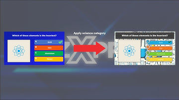 Quickly style your quiz using design templates - Using Categories