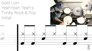 How to play Gold Lion On Drums 🎵 Trinity Rock & Pop Initial