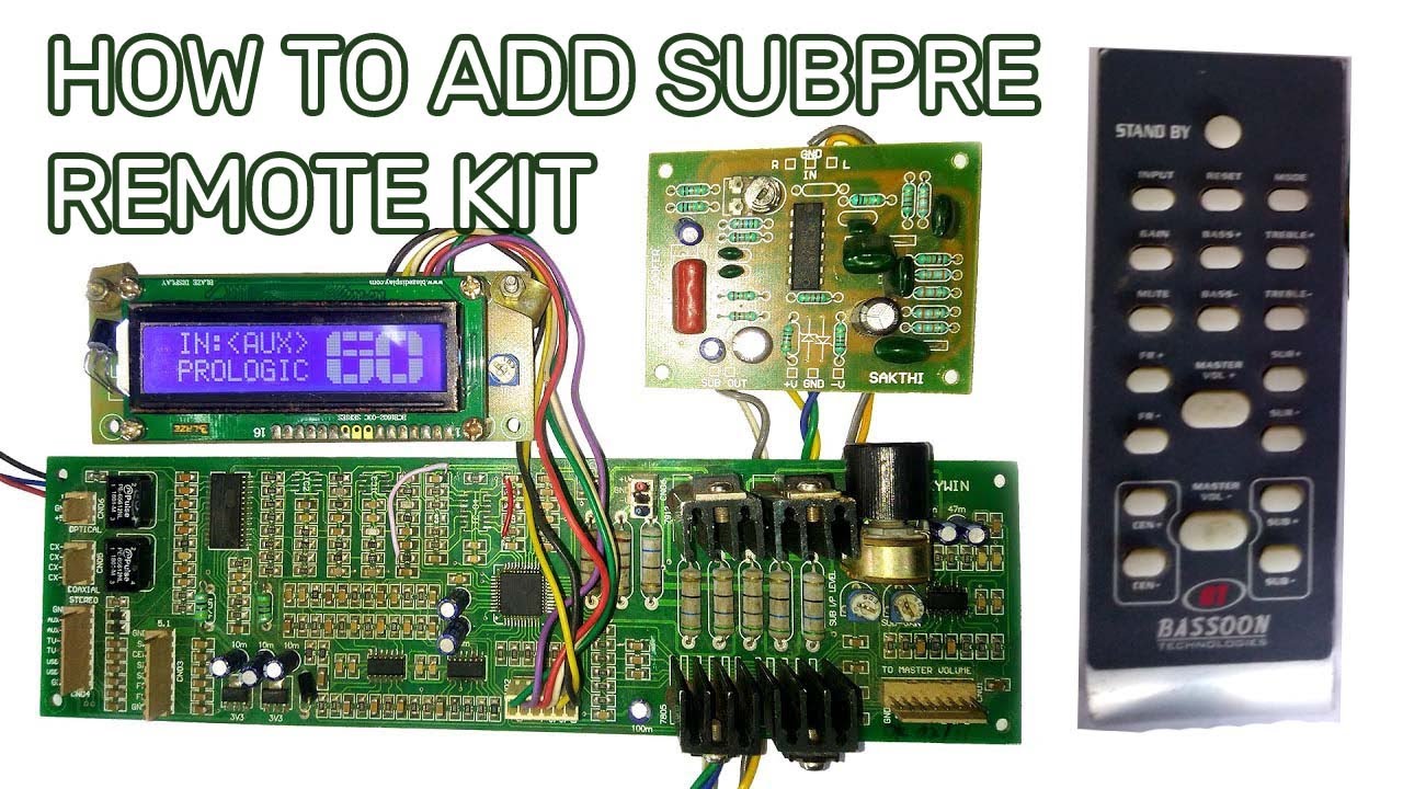 How To Add Sub Pre In 5.1 Remote Kit Board - YouTube