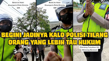 Diduga Gelar Razia Ilegal, Oknum Polisi Kalang Kabut Ketika Ditanya Undang Undang Lalu Lintas.