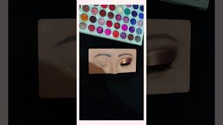 black gold and mehroon eye makeup #shorts #simple lubna tutorial