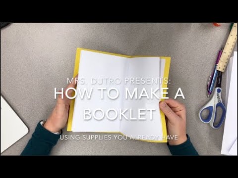 How To Make A Staple-Free Booklet