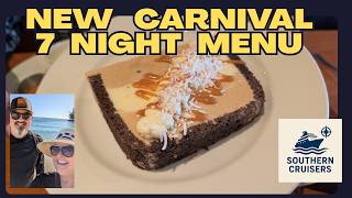 New Carnival 7 Night Menu on our Carnival Spirit Alaskan Cruise
