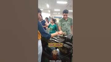 Life of Engineer😲| NIT DGP #nit #iit #engineering #life #girl #lathe #machine #lab #class #shorts