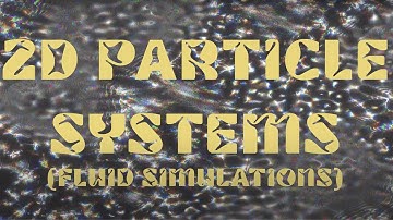 2D Particle Systems (Fluid Simulation) in Touchdesigner