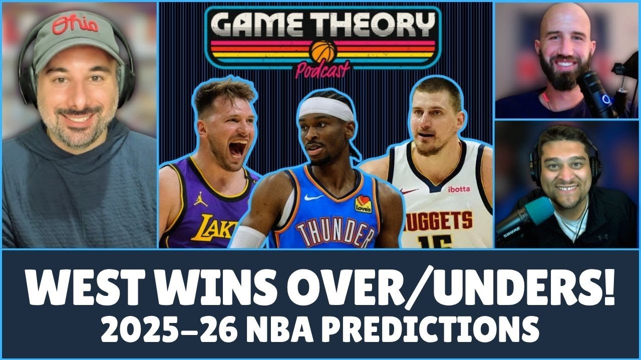 Western Conference Wins Over/Unders! | 2025-26 NBA Predictions | Game ...