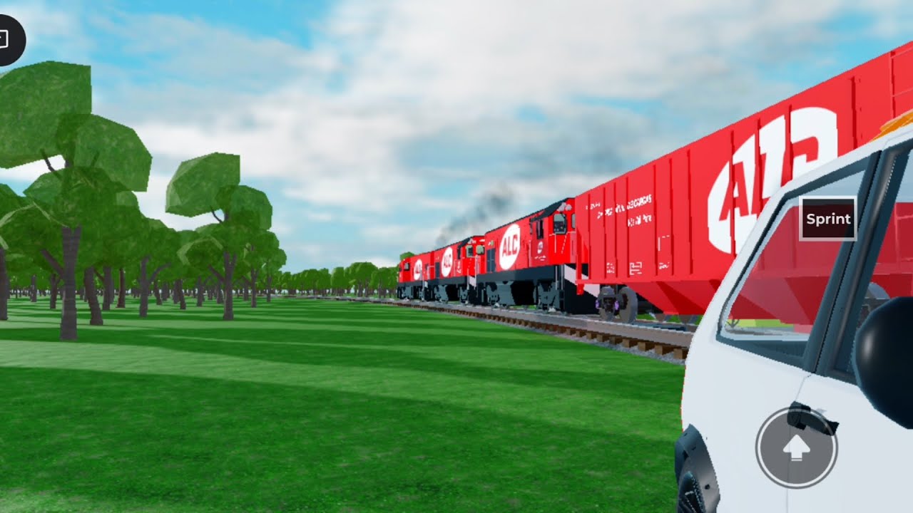 Trem misto passando pelo novo mapa do trens do Brasil 