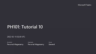 PH101: Tutorial 10; Problems in Quantum Mechanics