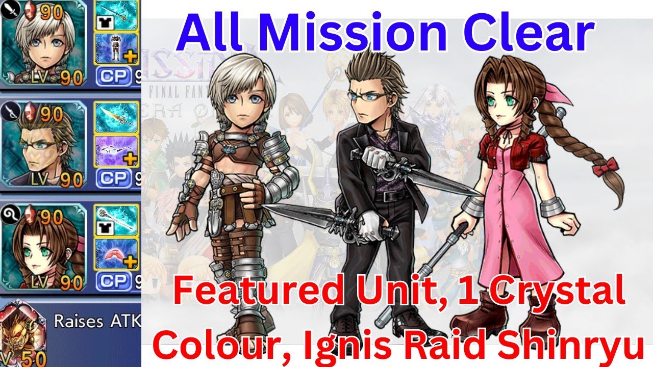 Ignis Rais Videos Ignis + Red Crystal - Ignis Raid Shinryu DFFOO - YouTube