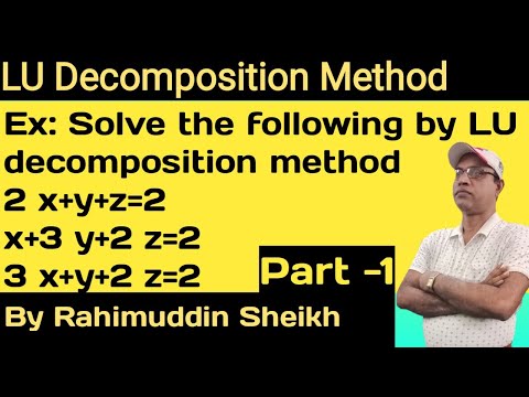 LU decomposition method