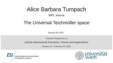 Alice Barbara Tumpach - The Universal Teichmüller space