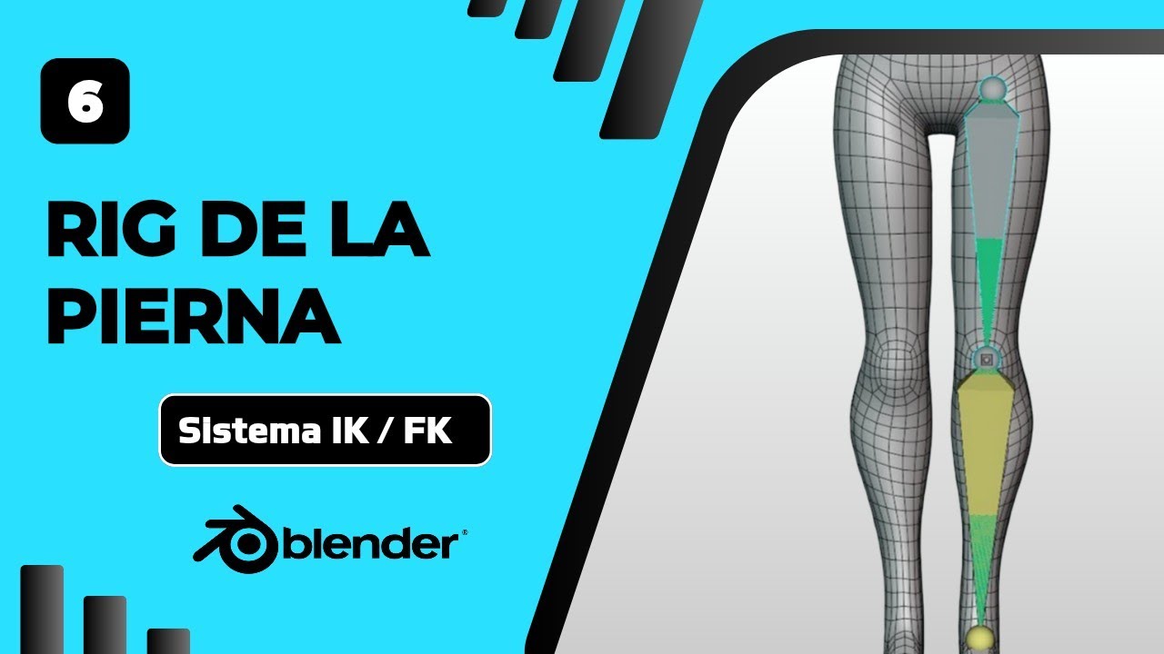 ✅Tutorial de Rig de PIERNA en Blender | IK / FK Avanzado